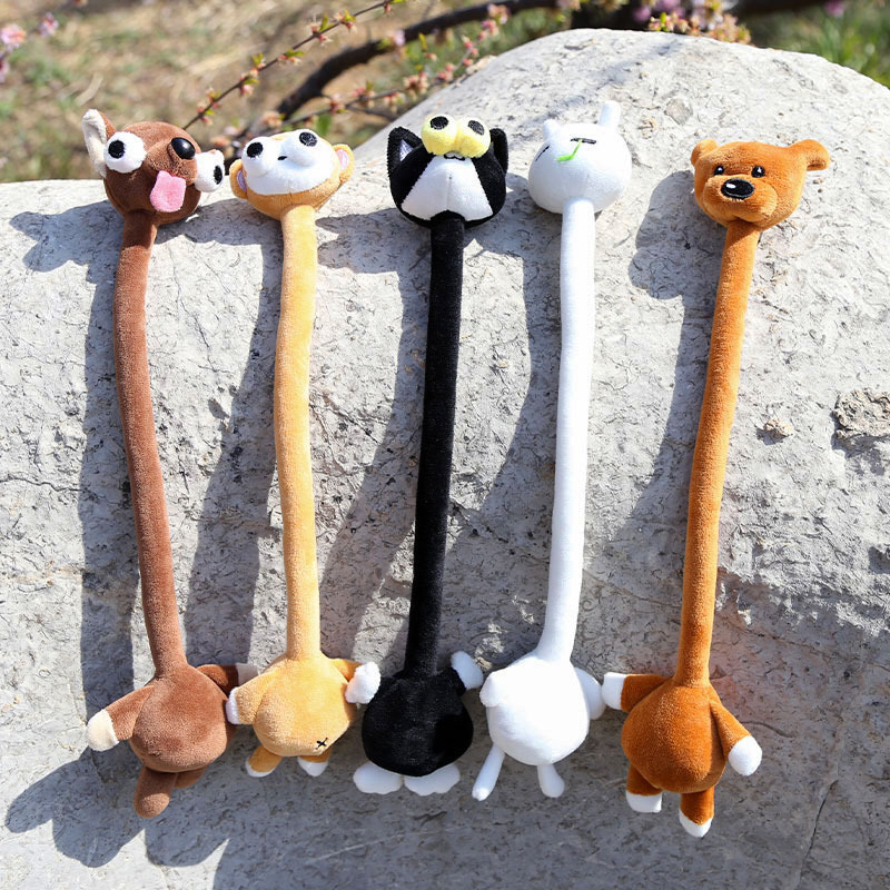 35cm Long-Necked Animal Zodiac Plush Toy Rabbit Doll, Plush Toy Bag Pendant, Luggage Decoration
