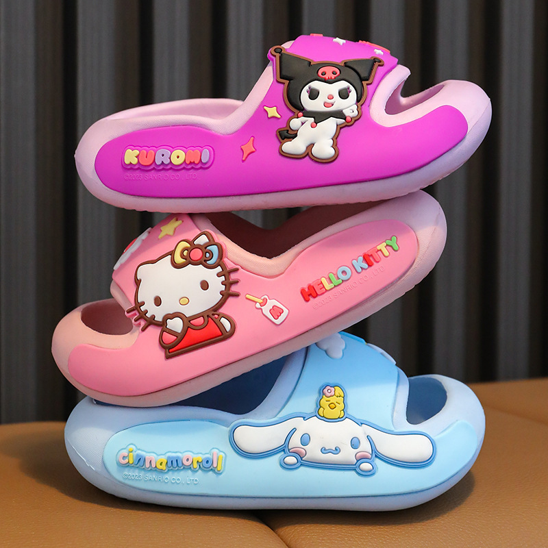 Authentic Sanrio Cartoon Children's Slippers for Boys and Girls, Indoor and Outdoor Non-Slip Slippers for Small and Medium-Sized Children