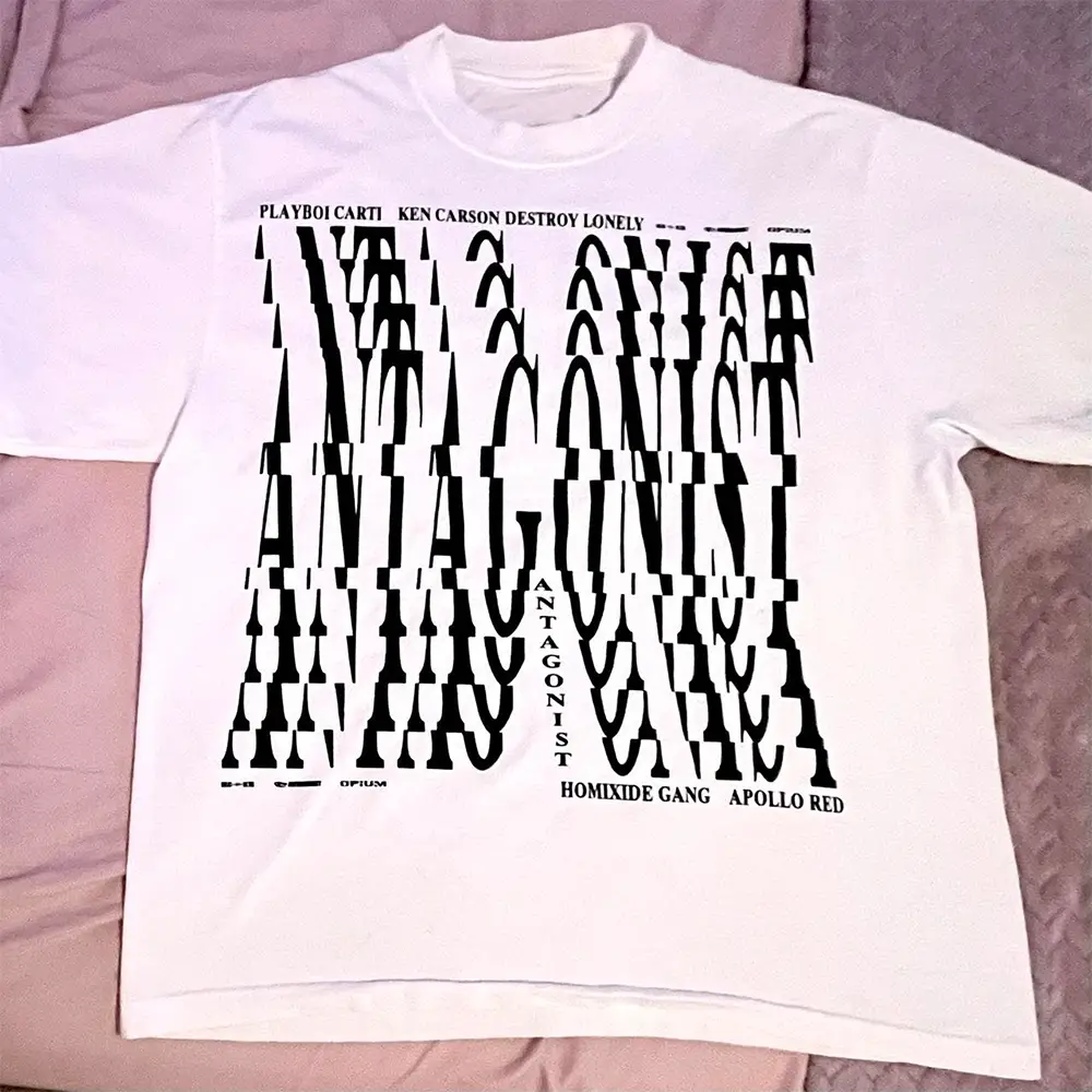 Playboi Carti Antagonist 2 Tour 2025 T-Shirt Short Sleeve Short t Trendy
