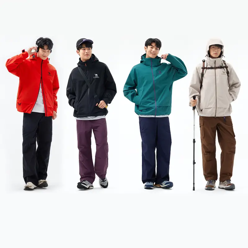 Camel Women's Clothing Short, Yellow Outdoor Jacket Coat 2025 Spring & Fall New Arrival Jacket Windproof Waterproof Leisure Coat for Women