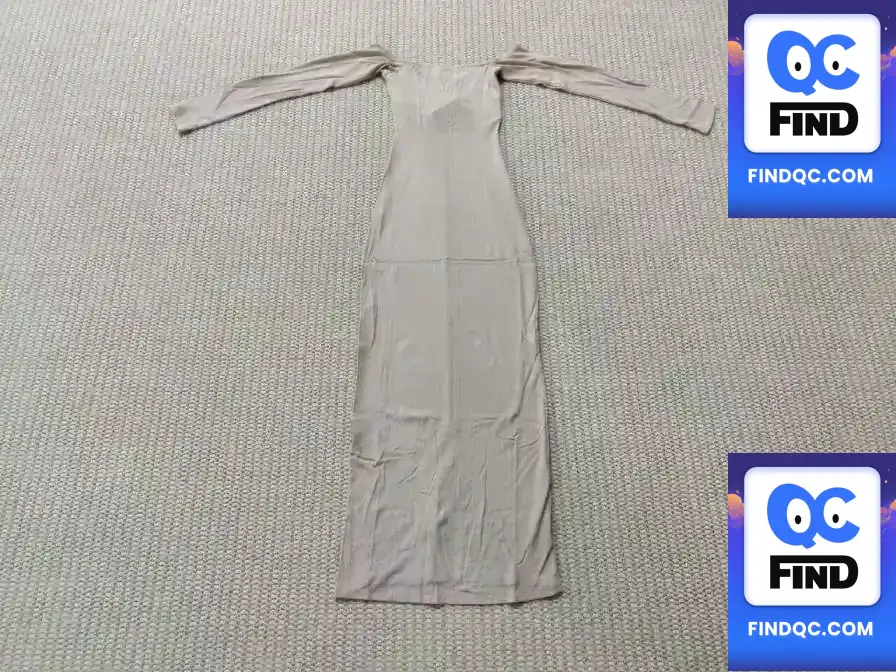 Vintage one-line neck long-sleeved strapless dress female thin package hip open skirt