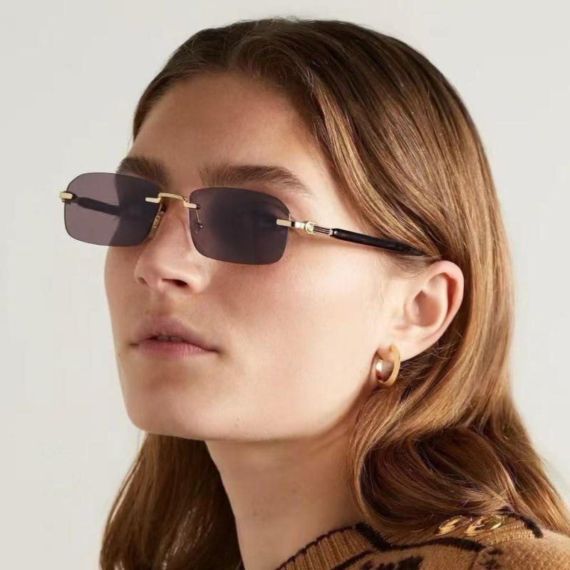 Cross-Border New g Brand Women's Sunglasses Uv Protection High-End Versatile Slimming Sunglasses for Large Faces