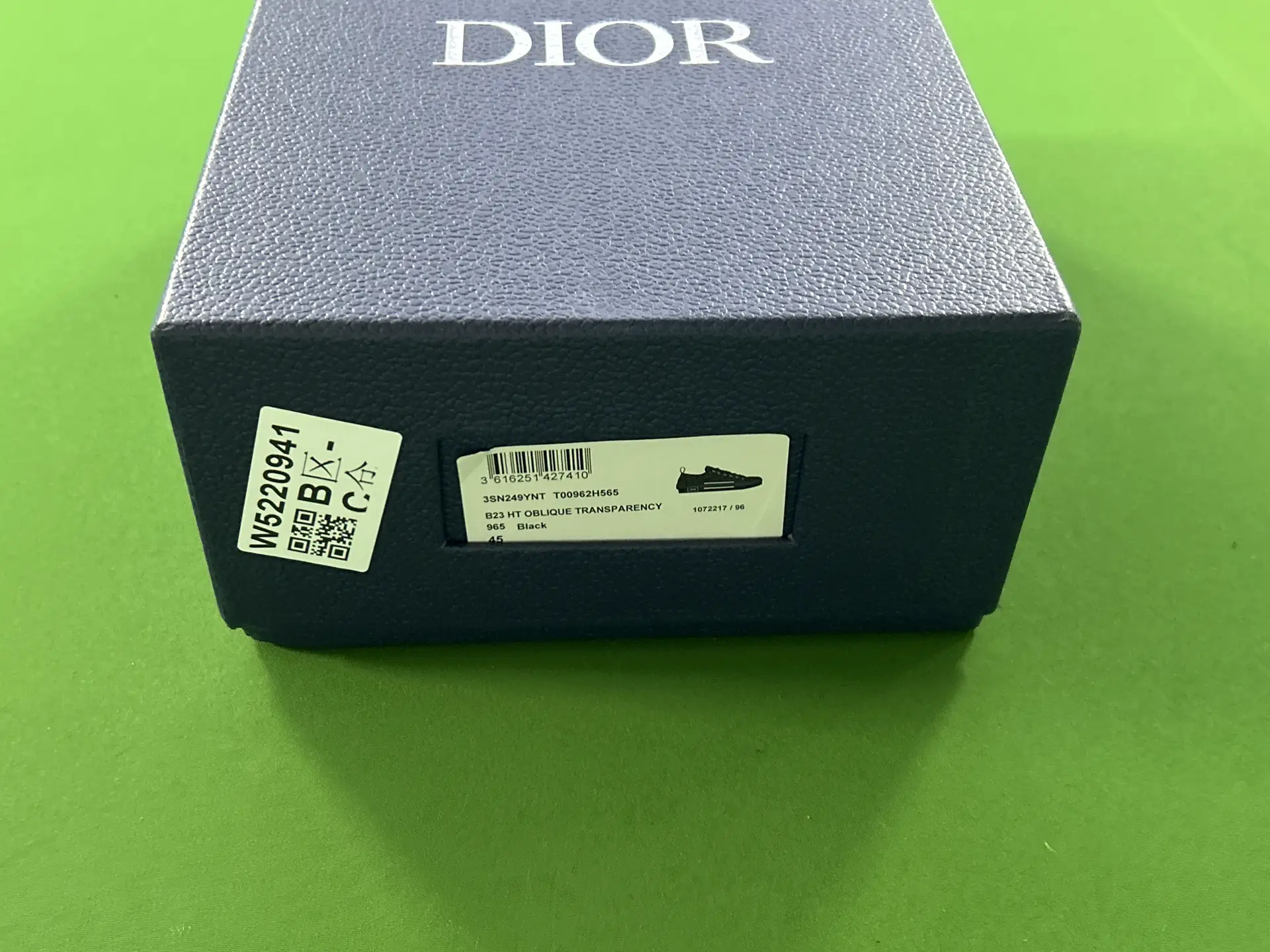 Dior B23 HT Oblique Transparency Black