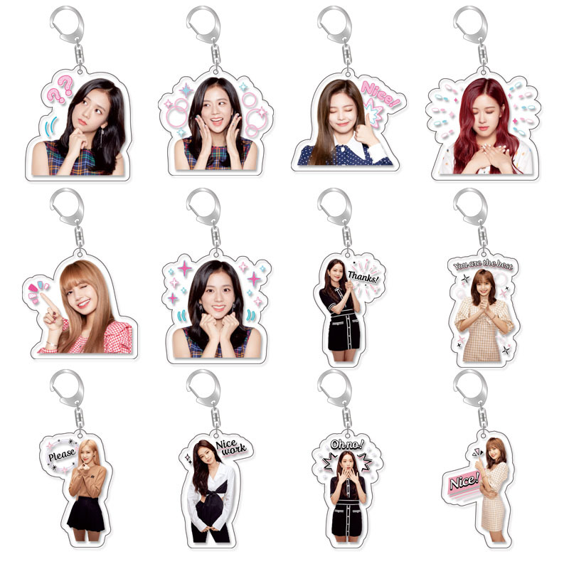 BLACKPINK peripheral acrylic keychain Lisa jinzhixiu jinzhini Pu Caiying double-sided HD pendant