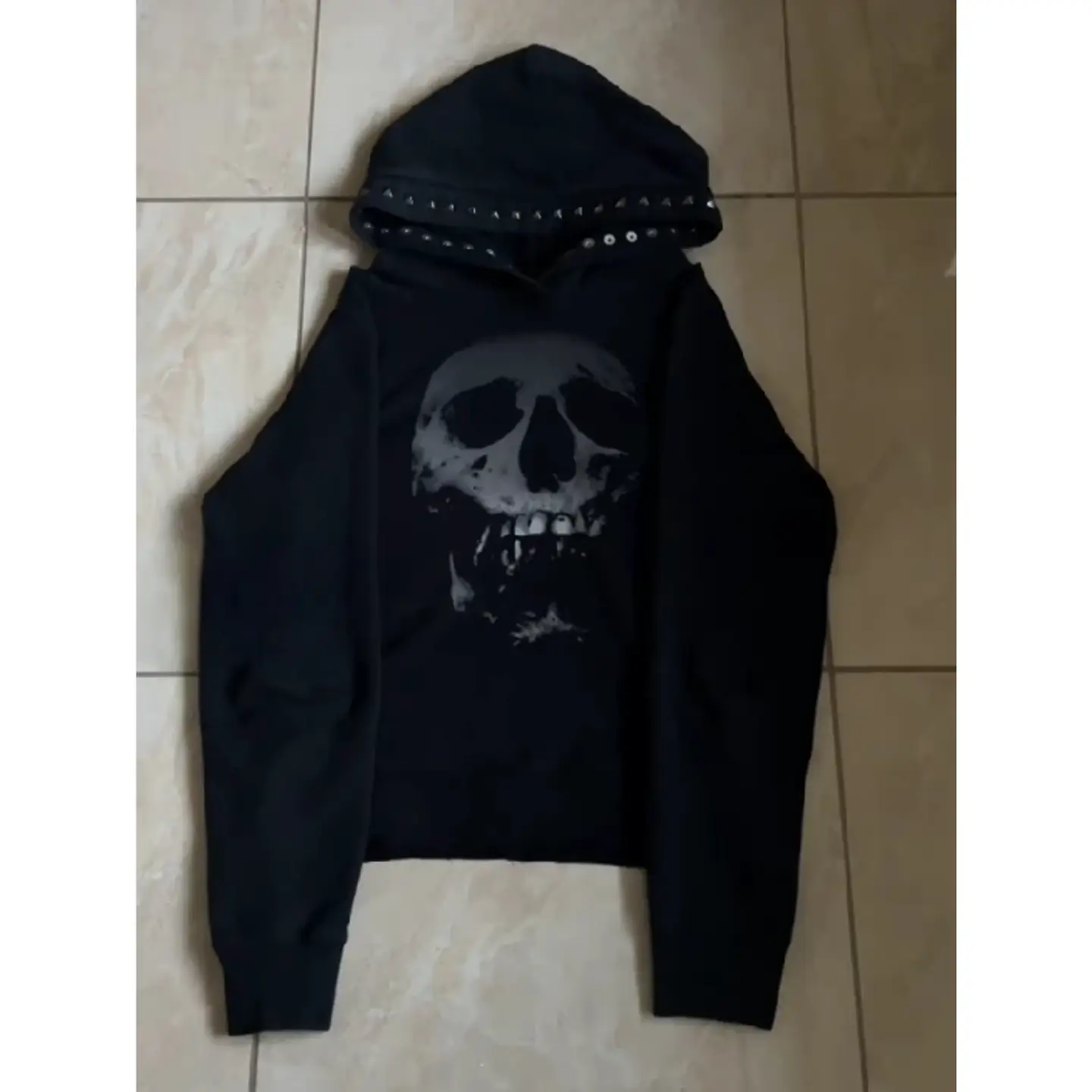Ins European and American Cross-Border Graffiti Print Sweatshirt Long-Sleeved Pullover Hoodie Retro Jacket Street Wear Trendy Y2K