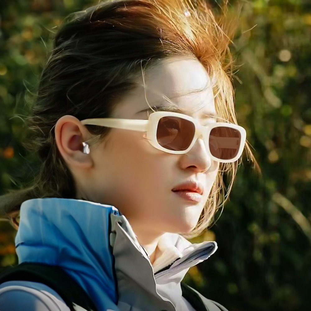 Vintage small frame brown sunglasses high sense women's fashionable small face 2025 new sunscreen UV protection sunglasses