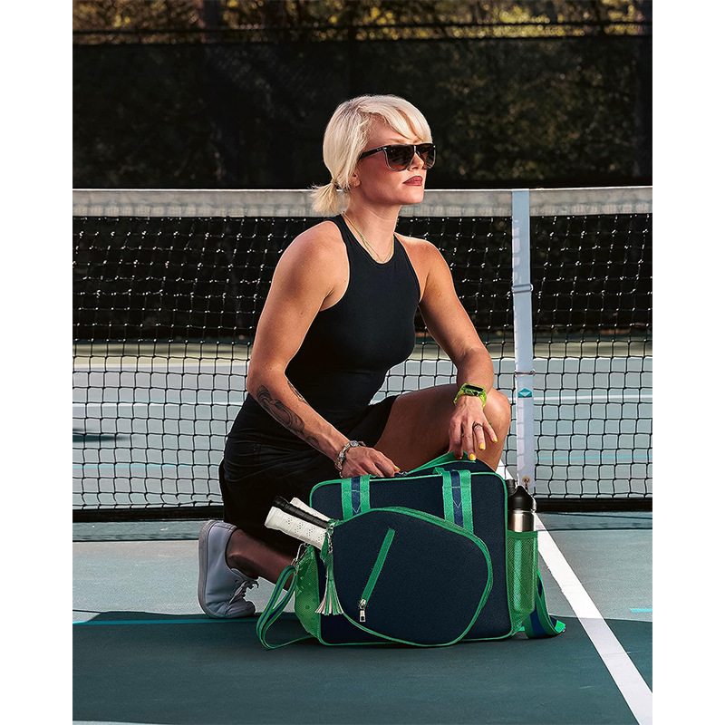 Cross-Border Customized Pickleball Bag, Outdoor Court Sports Handbag, Adjustable Shoulder Strap, Crossbody Bag, Single Shoulder Racket Bag