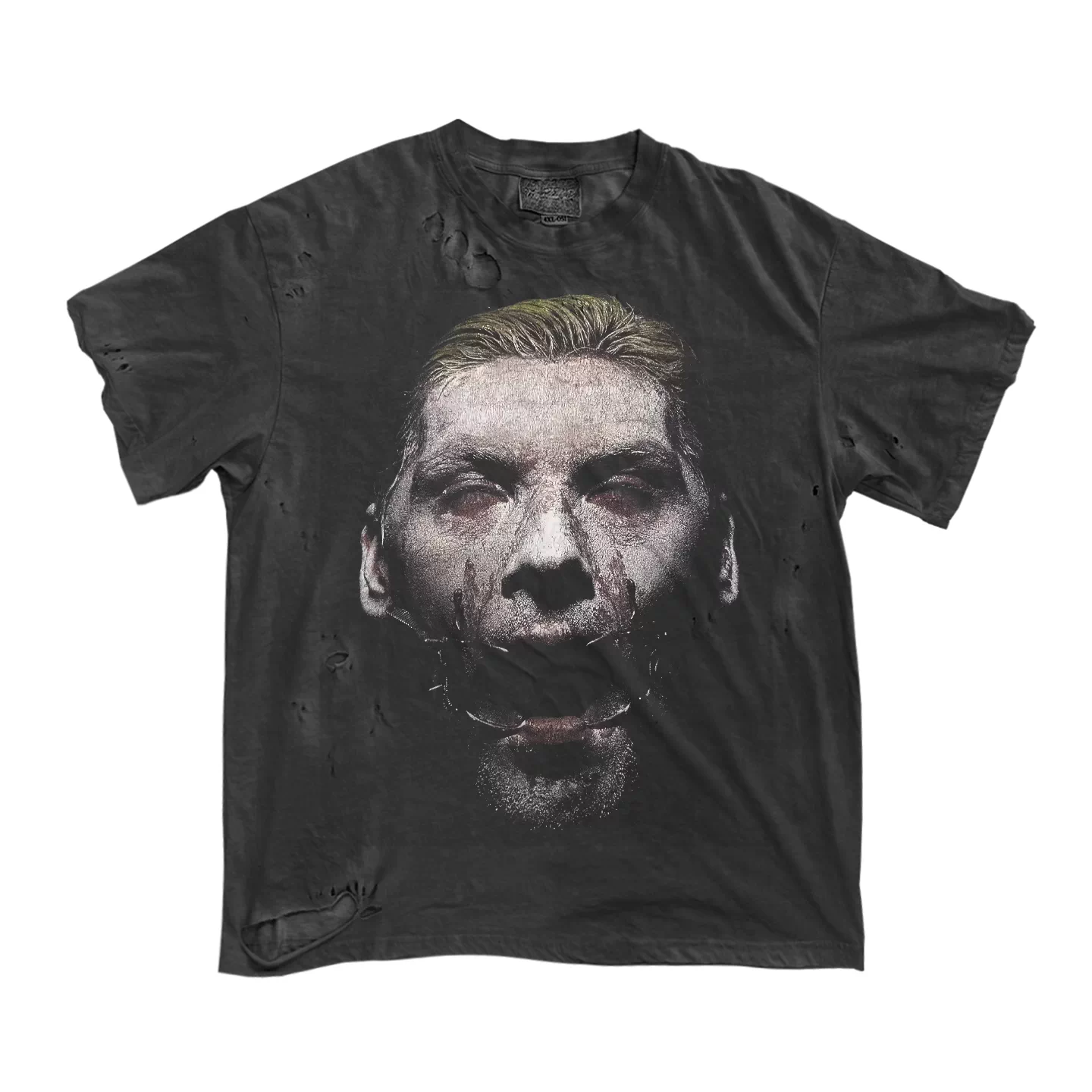 German Industrial Heavy Metal Band T-Shirt with a Dark Wasteland Style, High Street Short-Sleeve, Washed and Lightweight with a Vintage Look