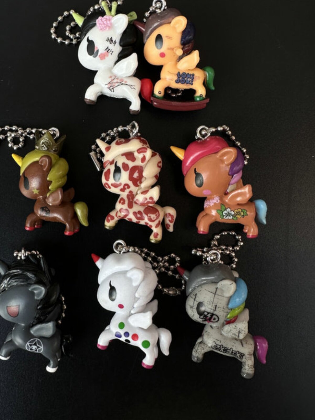 Japanese Version Loose-Packed Mini Unicorn Cartoon Doll Keychain Pendant Toy Gift in Stock Foto QC de TAOBAO na Qualit.ly
