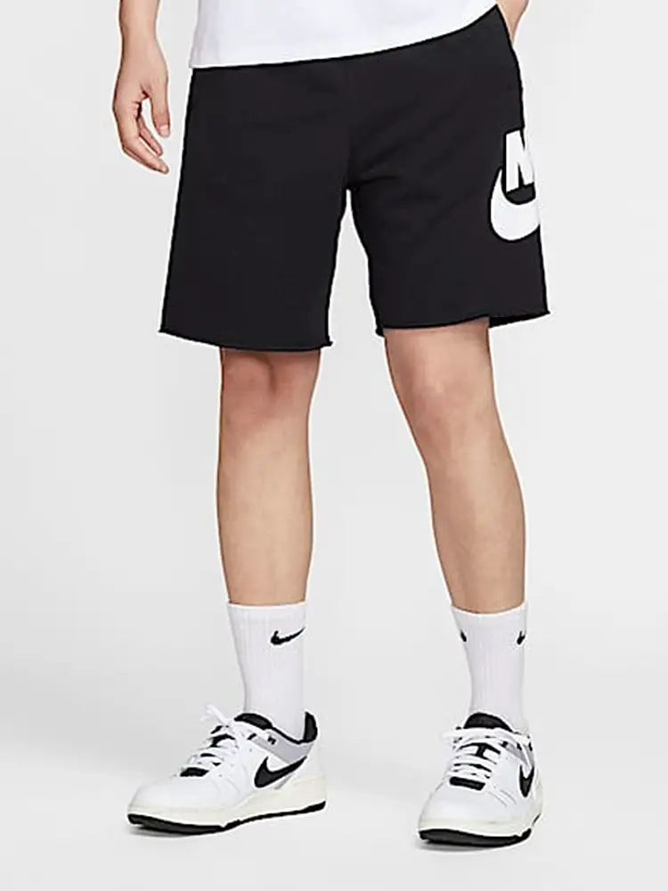 Nike Men's 2025 Summer Letters Print Lightweight Pure Cotton Breathable round Neck Short Sleeve T-shirt HJ0775-100