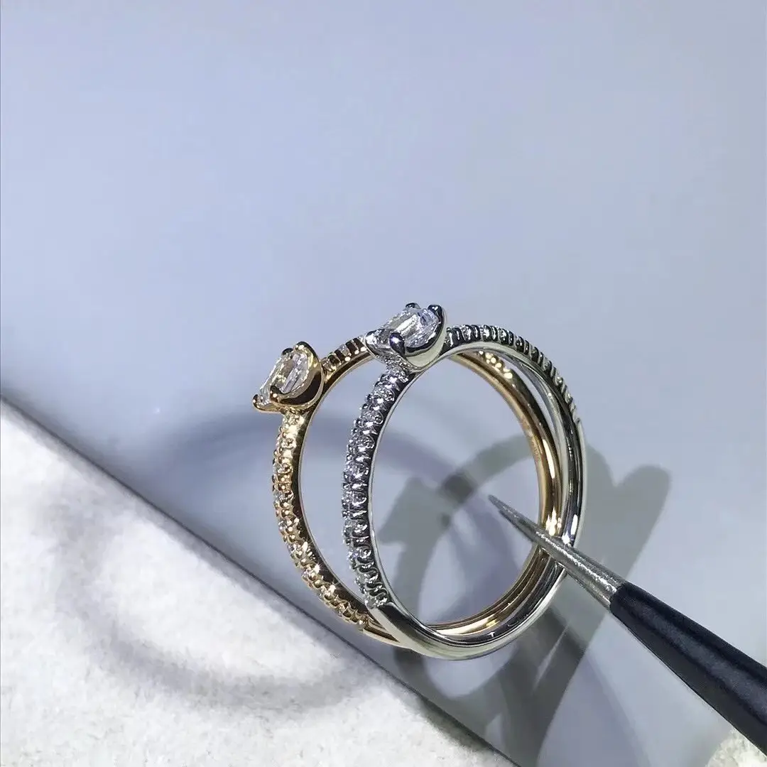 家单钻ETINCELLE小冰糖排钻戒指 18K V金工艺cnc镀金不掉色网红热门款式最高版本G验证
