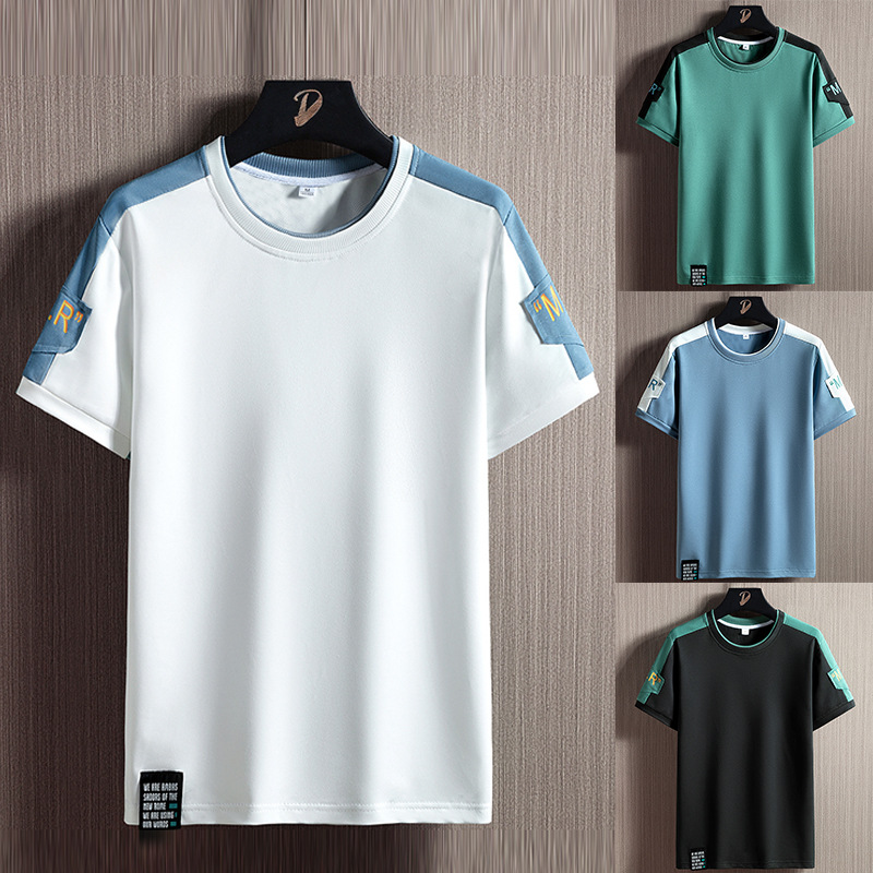 2025 New Sports Short-Sleeved T-Shirt Summer Breathable and Comfortable Pure T-Shirt Men's Fitness Running Casual Half-Sleeved T-Shirt