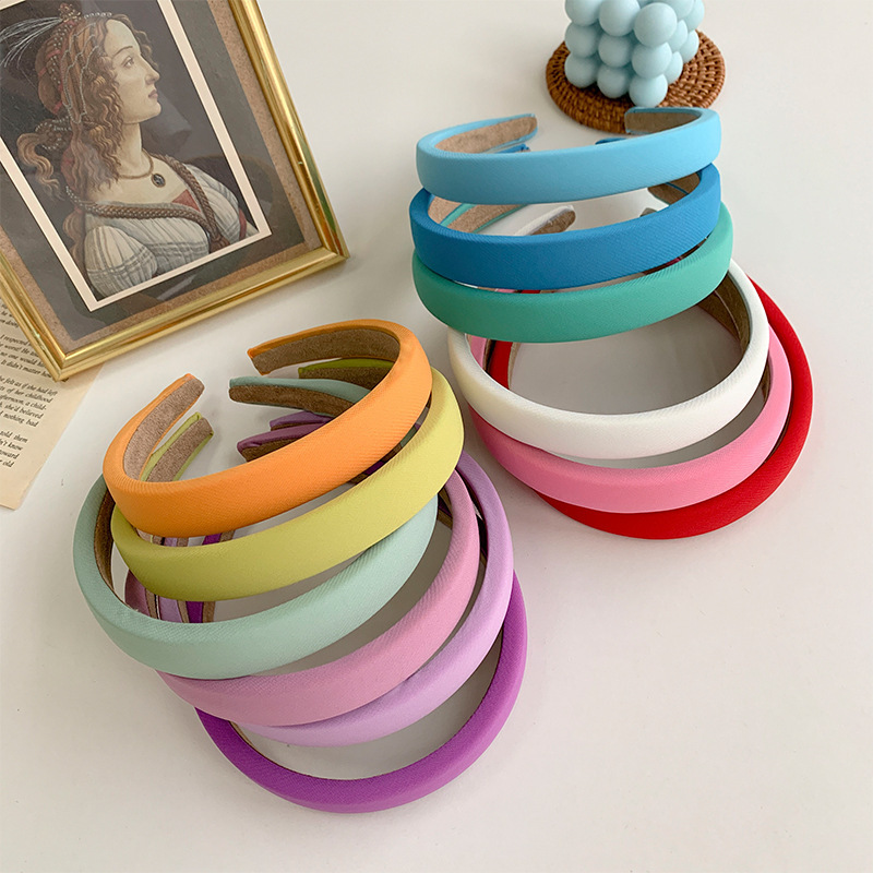 Candy color sponge hair bundle hairband women's summer pressure hair French temperament hair accessories wash hair clip hair clip jewelry wholesale
