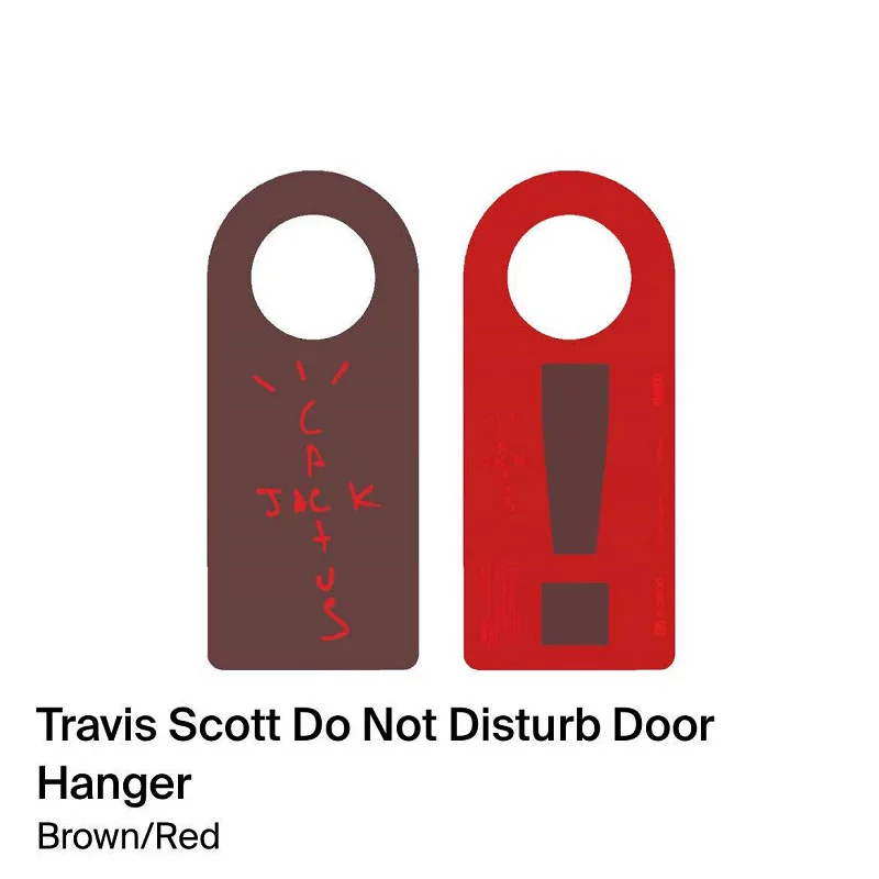 In-Stock Travis Scott Merchandise Do Not Disturb Card Cactus Jack Card Double-Sided Door Hanger Card