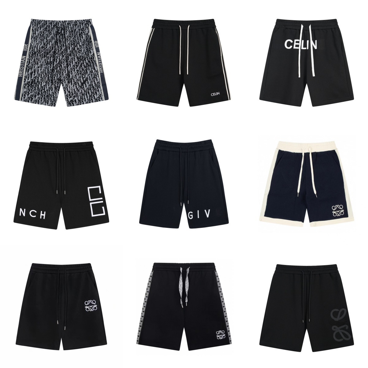 Foreign Trade Cross-Border High Version Series 25 Years Summer New Luxury Casual Loose Unisex Shorts Trendy Brand