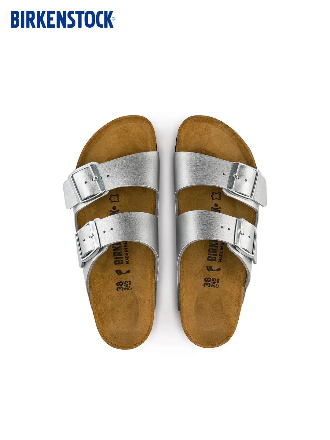 Birkenstock Birkenstock German Import Women's Plaid Easiest for Match Outerwear Cork Arizona Double Buckle Sandals