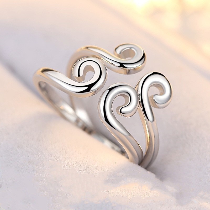 Titanium Steel Tight-Fitting Ring for Men and Women, Couple Ring, Wukong Chinese Valentine's Day Stainless Steel Tail Ring, Personalized Trendy Ring, Geometric