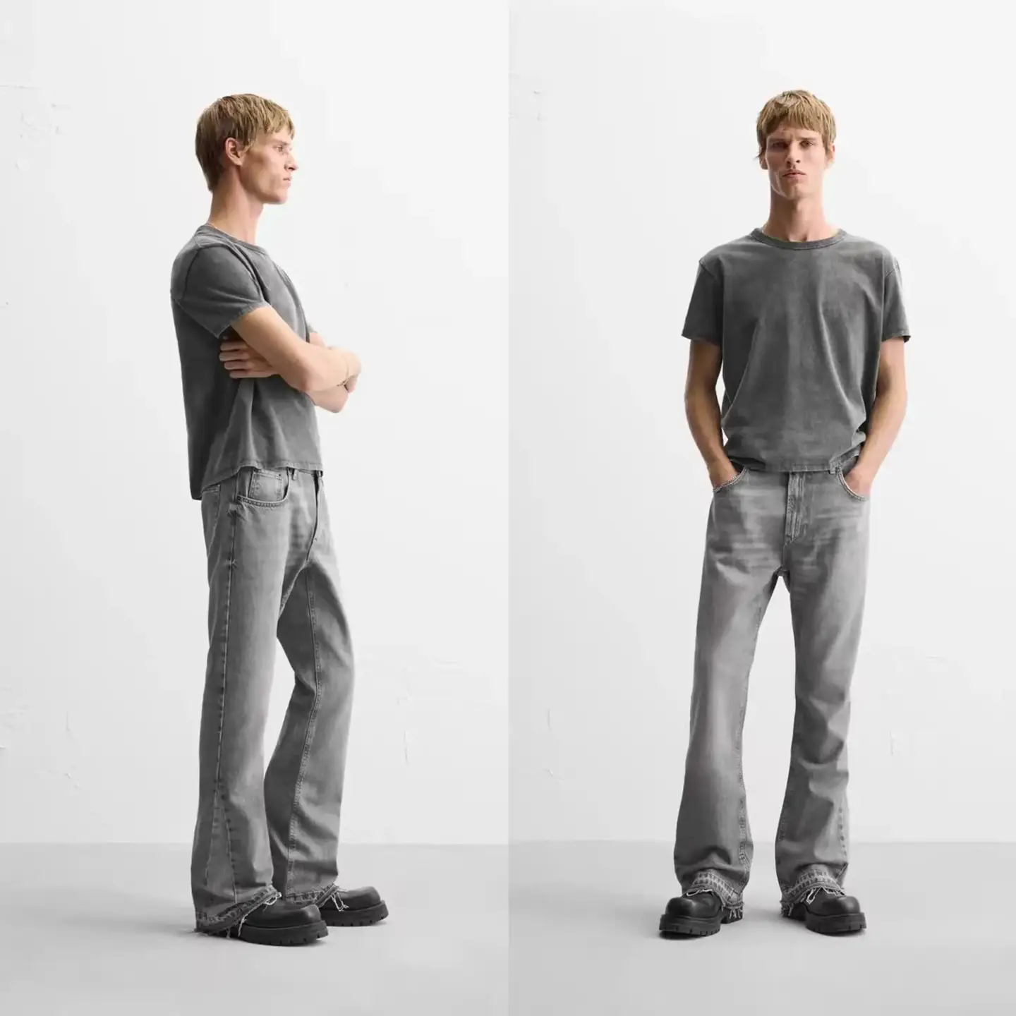 Cabinet 429! Men's New Style Washed Distressed Flared Jeans 0840/333 0840333