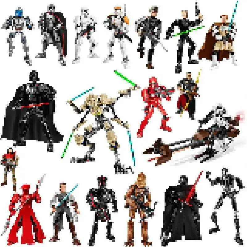 KSZ 605 713 326 714 Black Samurai Storm Cavalry Star Battle Battle Doll Building Blocks Toy