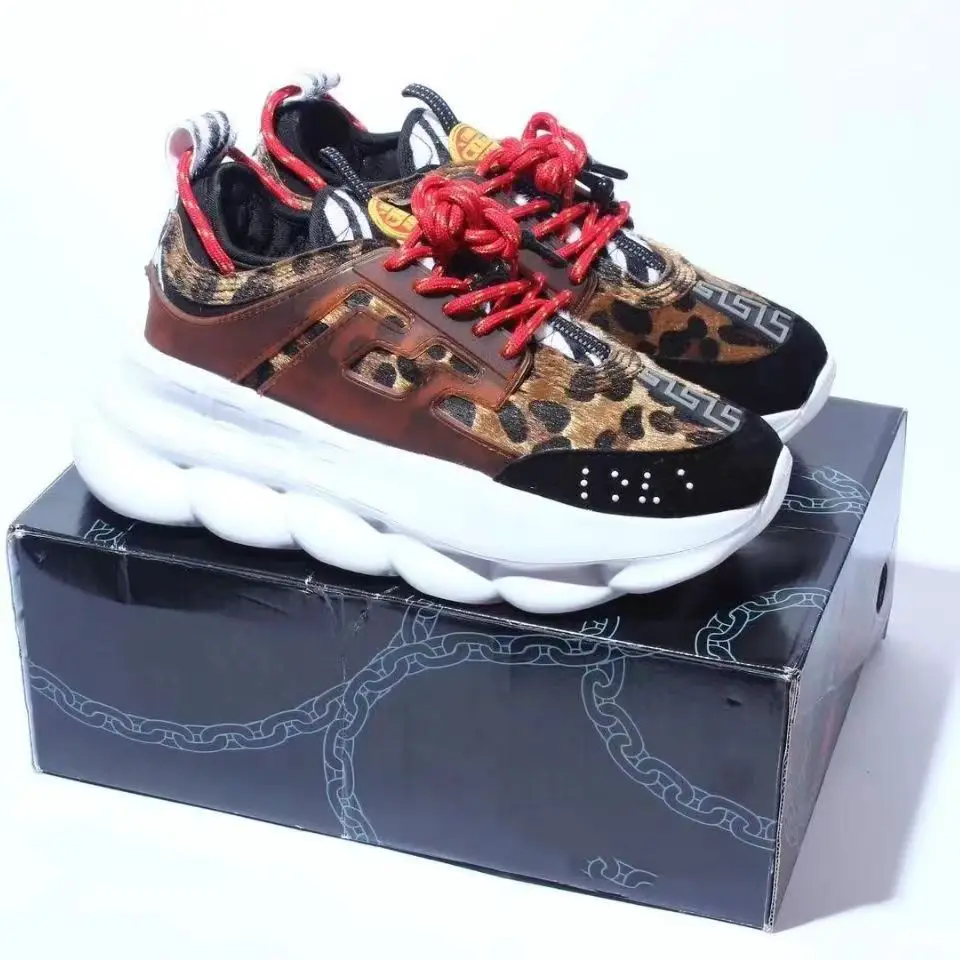 Foreign Trade Europe Station F Home Thick Bottom Increased Fan Si Z Leisure Medusa sneaker Trendy Shoes Joker Shoes Torre Shoes