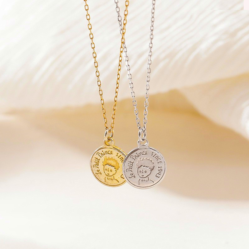 Little Prince Necklace Pendant Coin Ins Cold Style Niche Design Sense Women's Simple Small Fresh Fashion Clavicle Chain