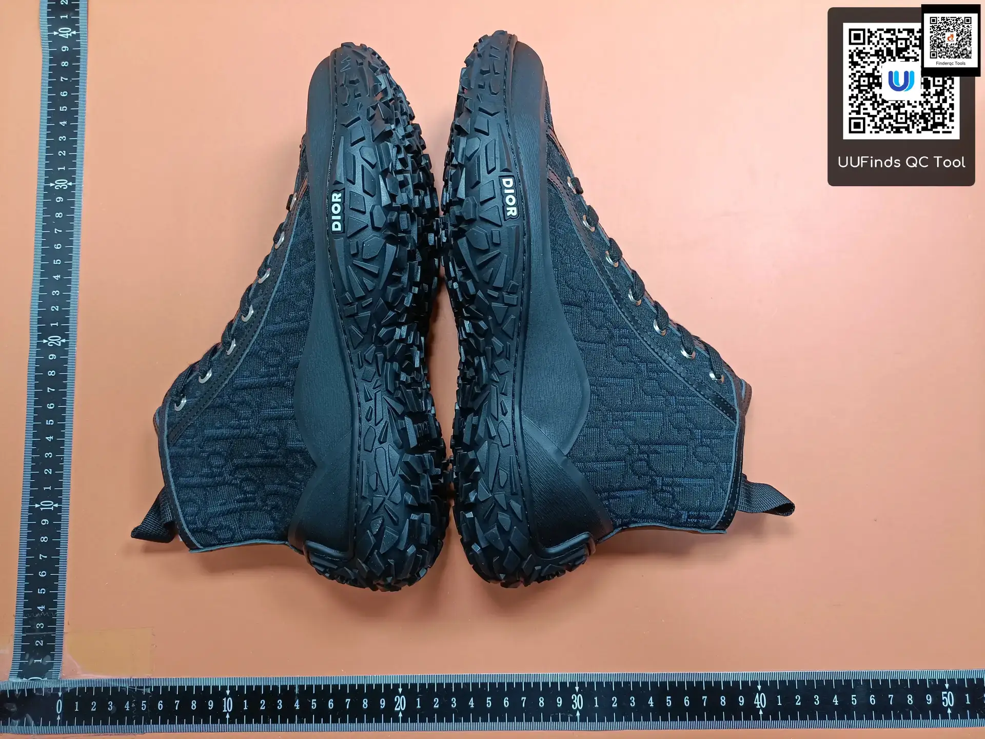 Dior Men's Black Canvas High Top Sneakers