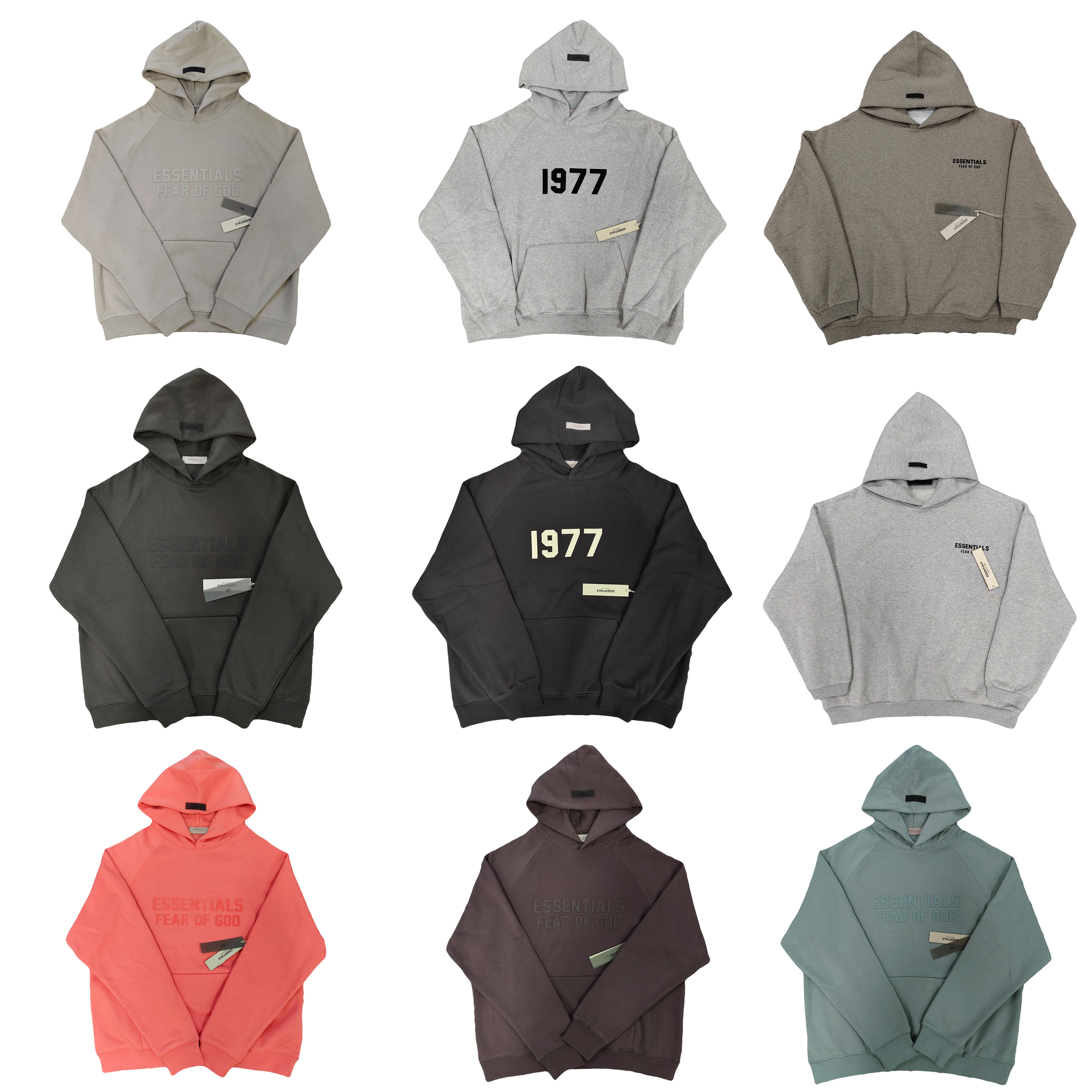 Ess Sweatshirt Fog Hooded Couple Outfit Autumn and Winter New Heavyweight American Casual Sports Hoodie Jacket