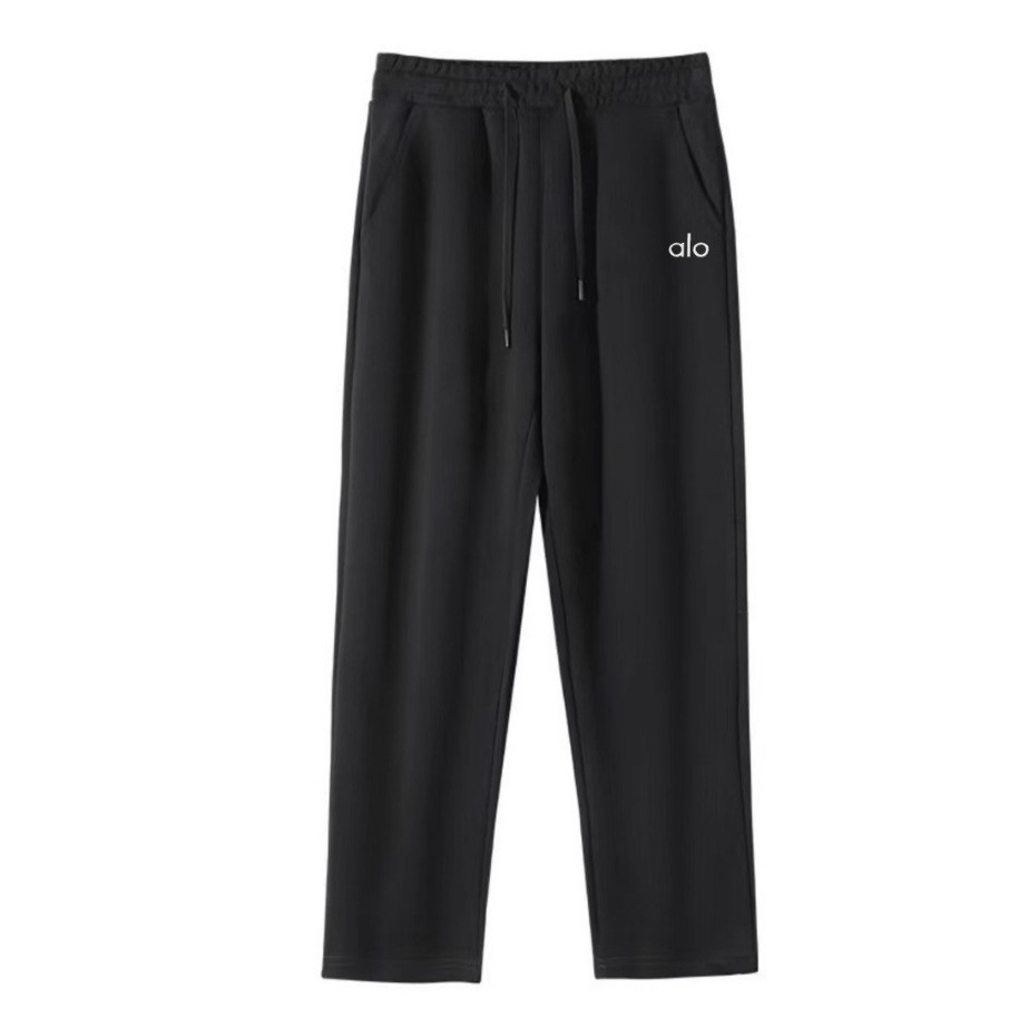 2025 New Cotton Cross-Border Reflective Logo Ao Alo Autumn and Winter Sports Unisex Casual Sweatpants Straight-Leg Pants Foto QC de 1688 na Qualit.ly