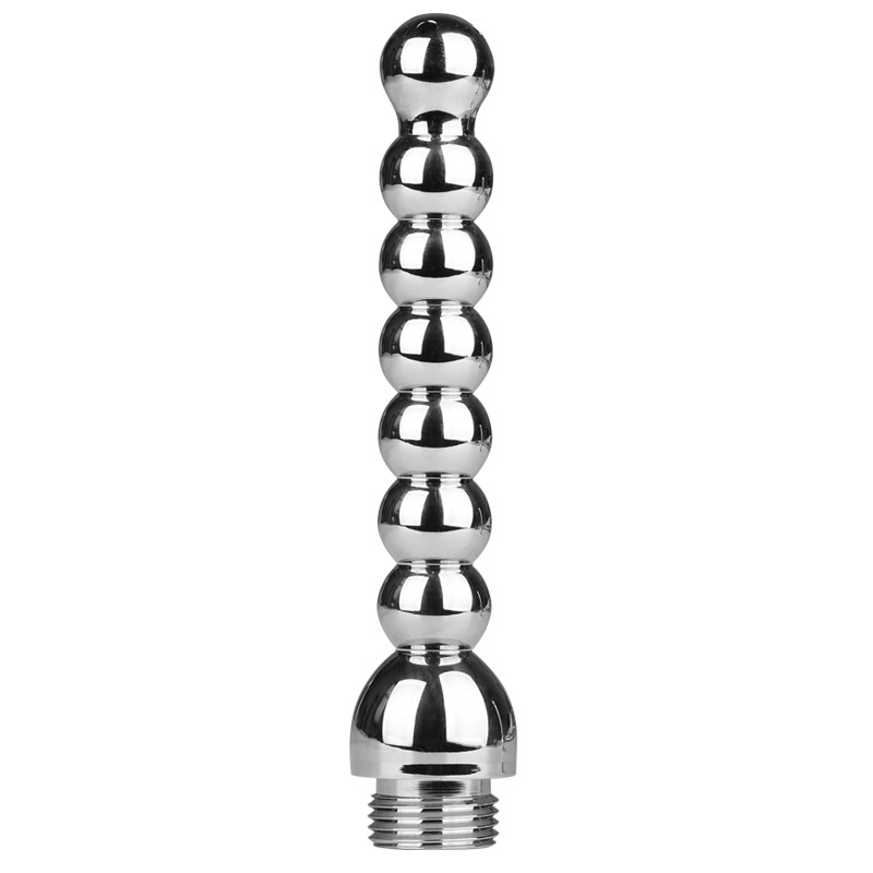 Metal Stainless Steel Anal Beads Enema Device for Men, Gay Anal Cleaning Alternative Toy, Adult Novelty Product