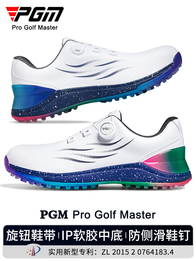 PGM Golf Shoes Men's Summer sneaker Comfortable Shock-cushioning Knob Shoelace Waterproof Anti-sideslip Golf Shoes