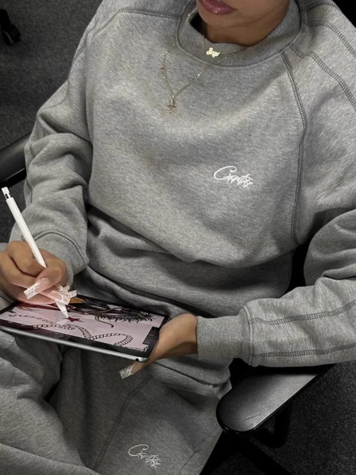 European and American Retro Corteiz Alcatraz New Fashion Sweatshirt European and American Street Y2K Top and Sweatpants Casual Set QC photo from TAOBAO on Qualit.ly