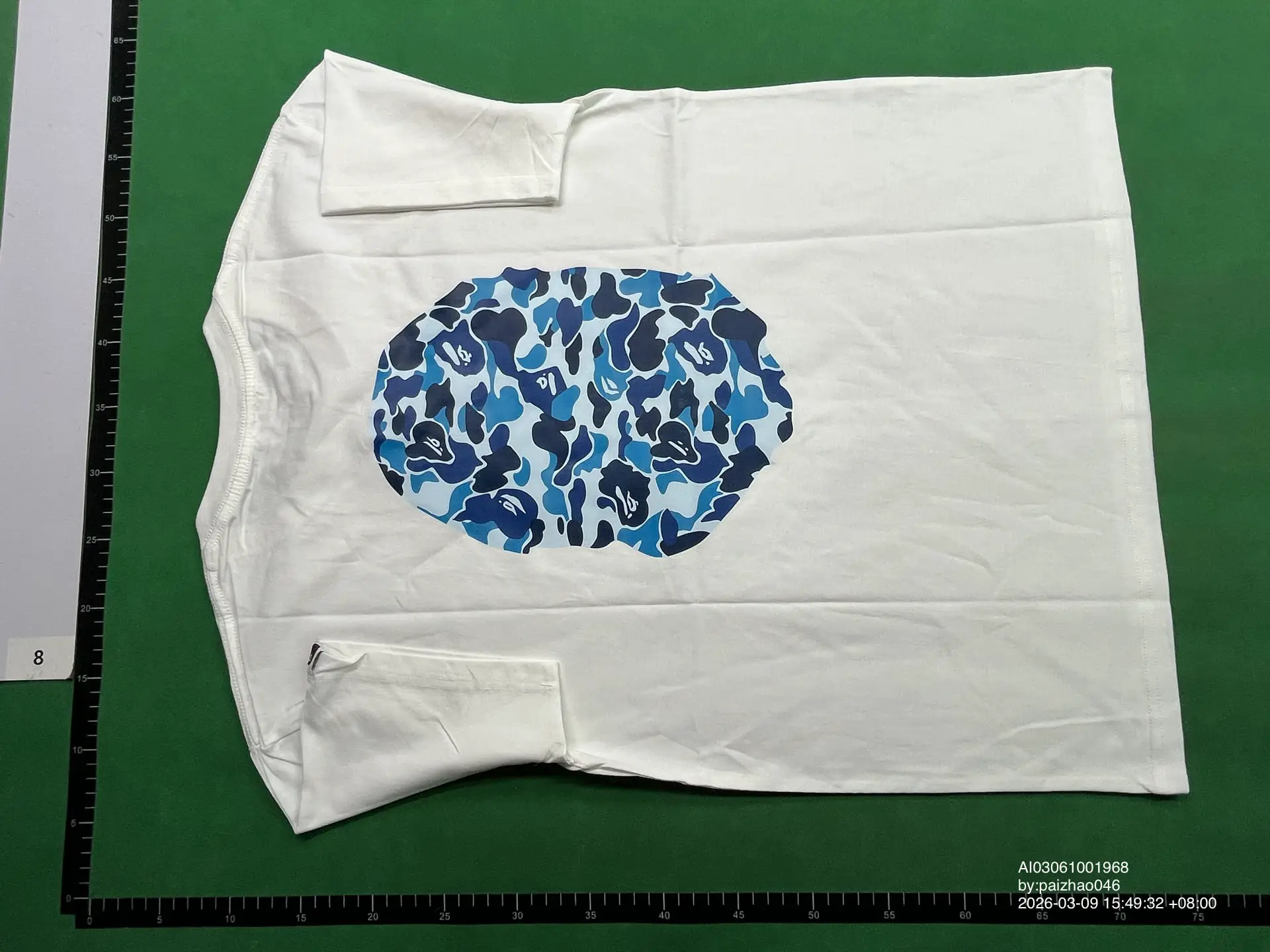 A Bathing Ape White Camo Logo T-Shirt