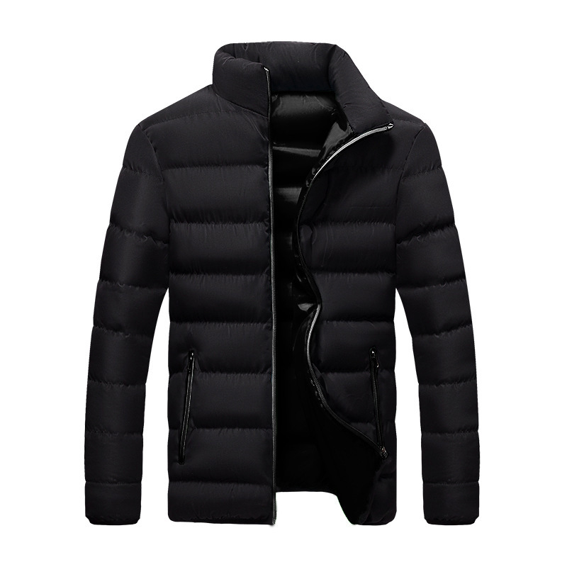 Amazon men's 2024 foreign trade cotton-padded clothes men's running volume men's coat winter new stand collar down cotton-padded jacket wholesale
