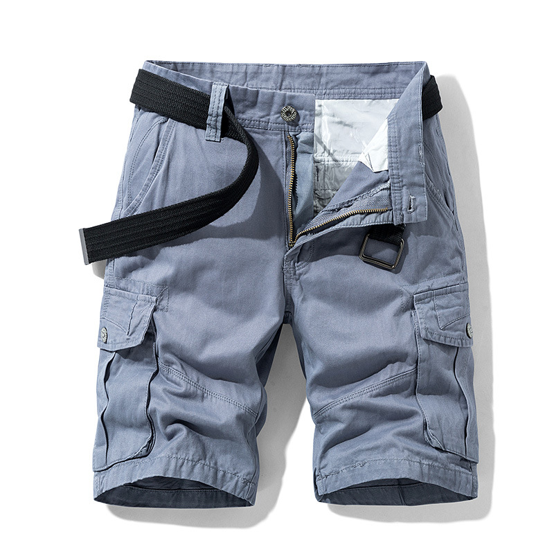 Summer Shorts Men's Dropshipping Trendy Brand Men's Casual Trousers Japanese Multi-Pocket Overalls Youth Straight Pants