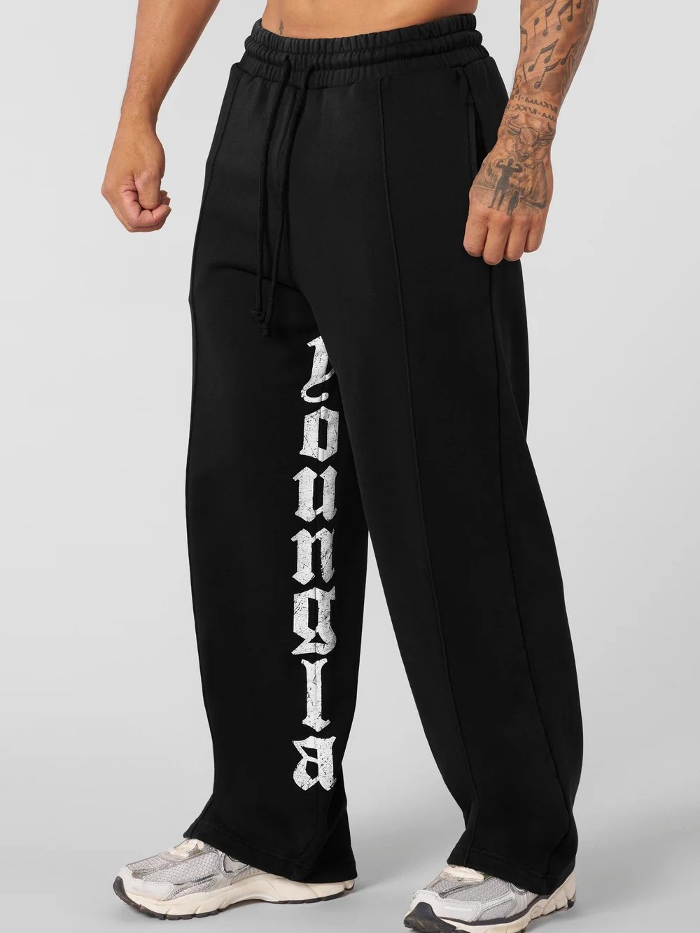 Youngla American New Sports Fitness Running Pants Trendy Brand Casual Printed Muscle Loose Wide-Leg Pants