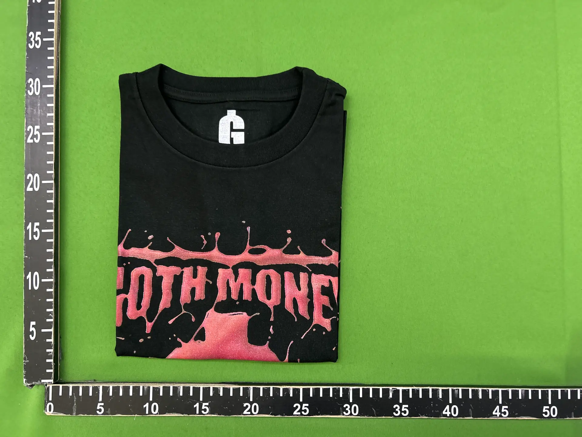 Goth Money Records Graveyard Shift American Retro Small Collar T-shirt