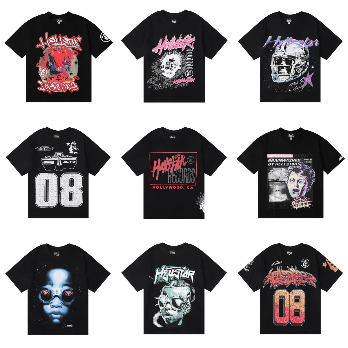 2024 New European and American Trendy Brand Men's and Women's Couple Wear Large Size Loose Pullover Short-Sleeved T-Shirt