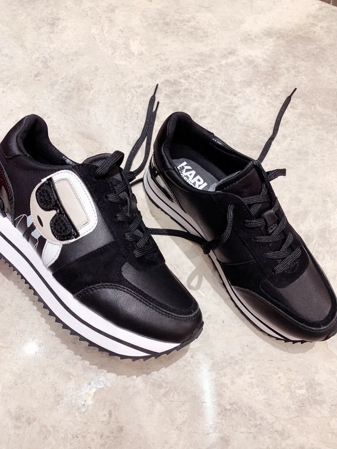 French F Ye 35 Fashion Black and White Collage Logo Lightweight Cowhide Shoelace Casual Low Ankle Women's Shoes
