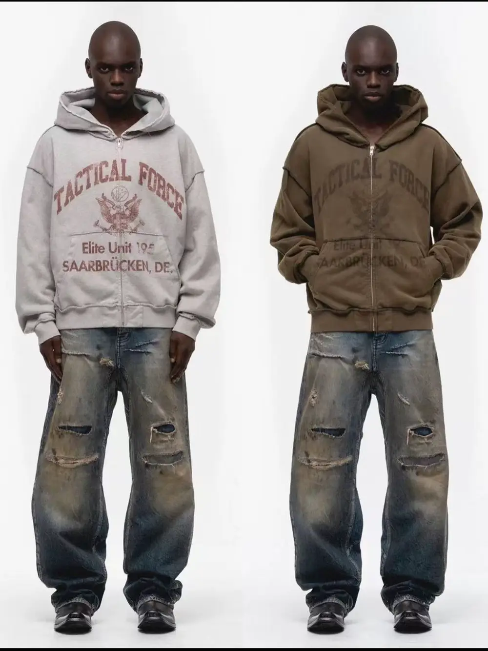 Cross-Border Trendy Brand Hooded Sweatshirt for Men 2026 Autumn and Winter New Short Slim-Fit Versatile Retro Hip-Hop Style Design Top