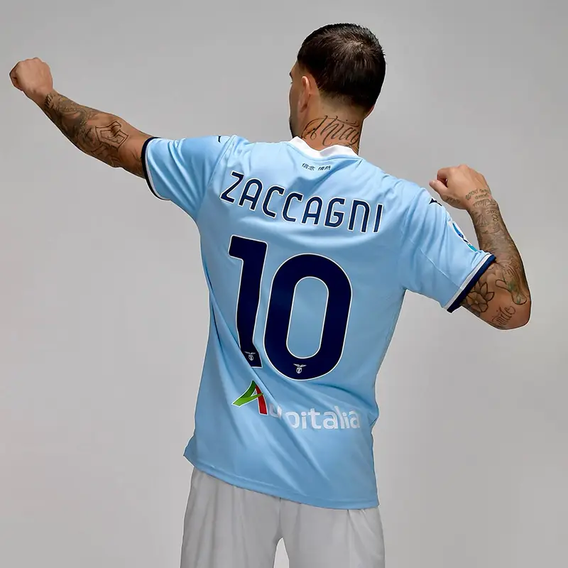 Cool Football Mizuno 24-25 Season Lazio Home Printed Short-Sleeved Jersey Adult P2Gabx0704