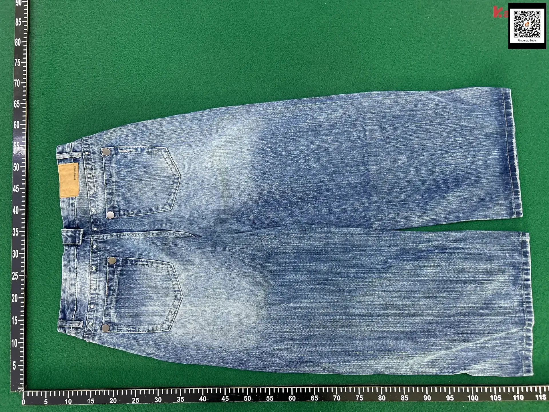 Madwitch American Rivet Design Lightning Pattern Denim Men and Women Loose Vintage High Street Washed Pants