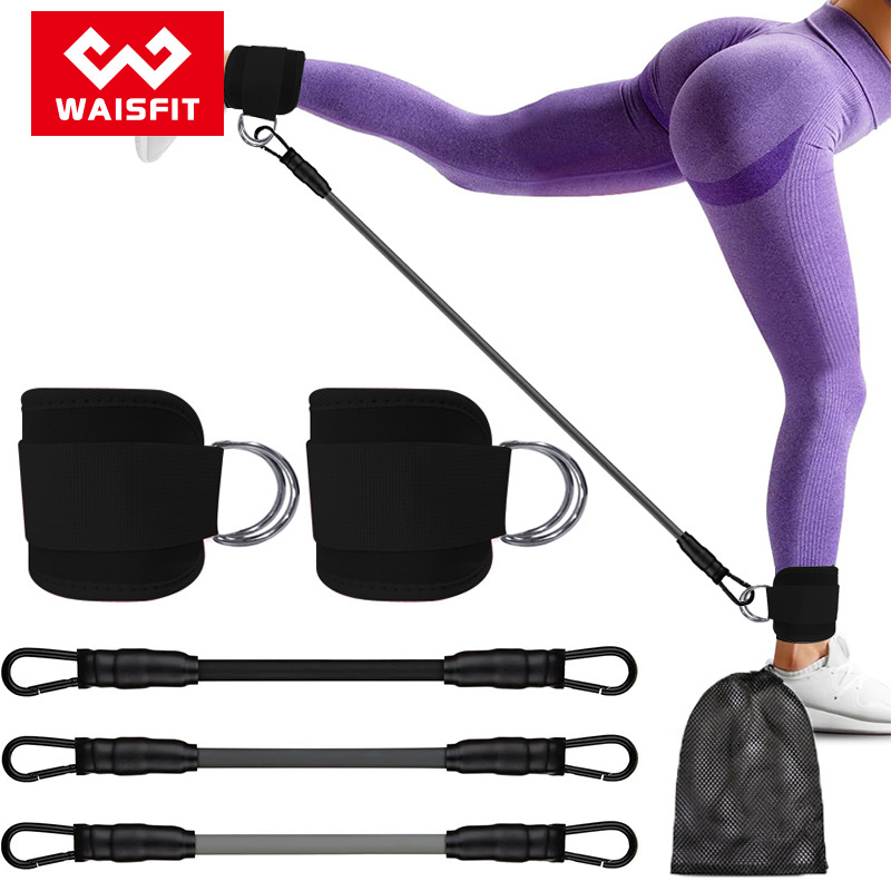 Hip training kick pull rope ankle buckle strap fitness leg speed trainer
