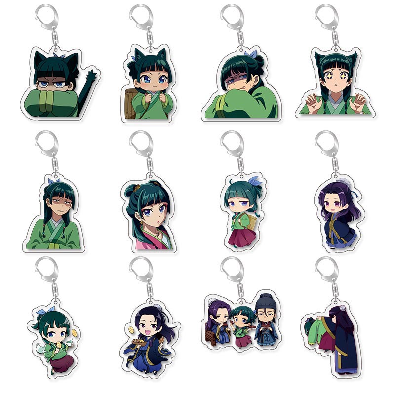 Pharmacy Girl's Whisper Animation Merchandise Acrylic Keychain Nekomata Okayu Senji Yuyuhi Anime Pendant