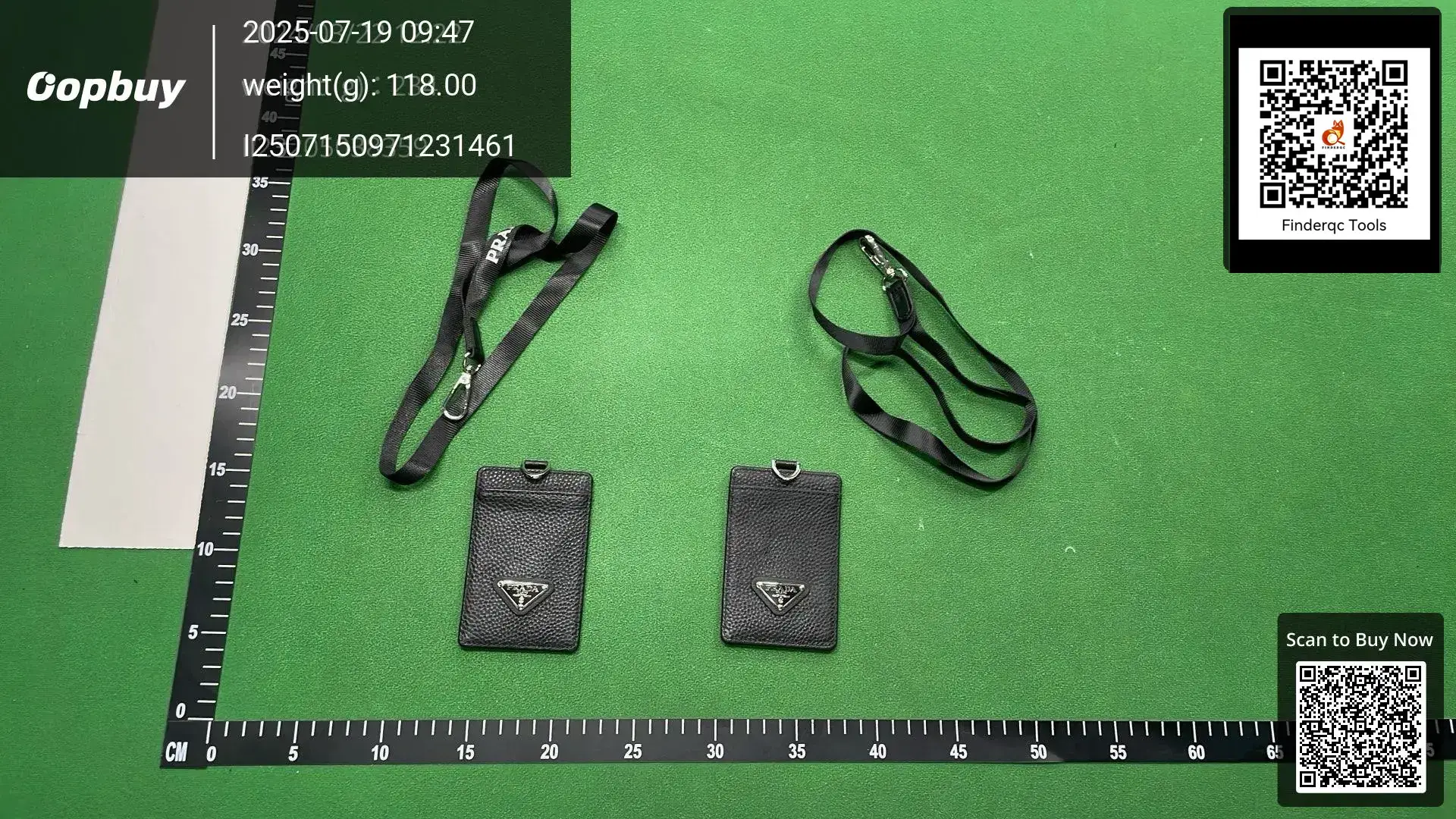 Prada Leather Badge Holder Card Holder
