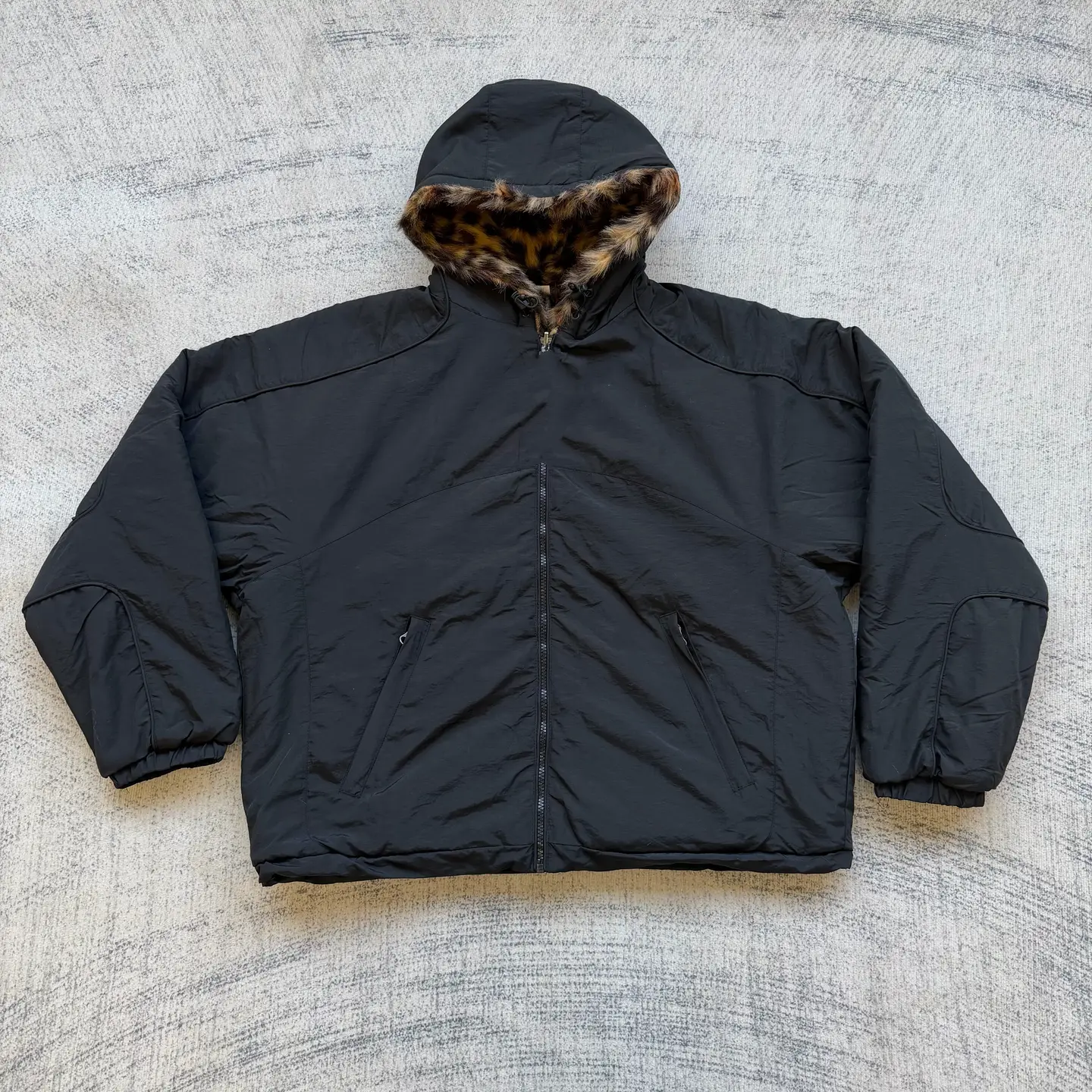 Leopard Print Reversible Jacket