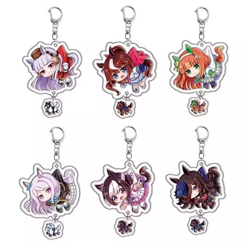 Cross-Border New Product: Uma Musume Pretty Derby Acrylic Keychain Pendant, Anime Merchandise Backpack Pendant