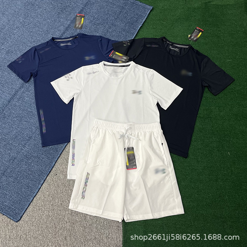 Foreign Trade Wholesale New Sports Fitness Running Set, Quick-Drying, Breathable, Loose-Fitting, Casual Short-Sleeve Shorts Set QC-Foto von 1688 auf Qualit.ly