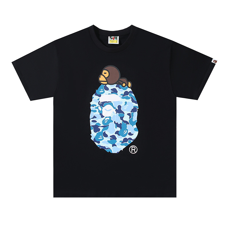 Japanese Street Fashion Ape and Monkey Print Short-Sleeve T-Shirt QC-foto från 1688 på Qualit.ly