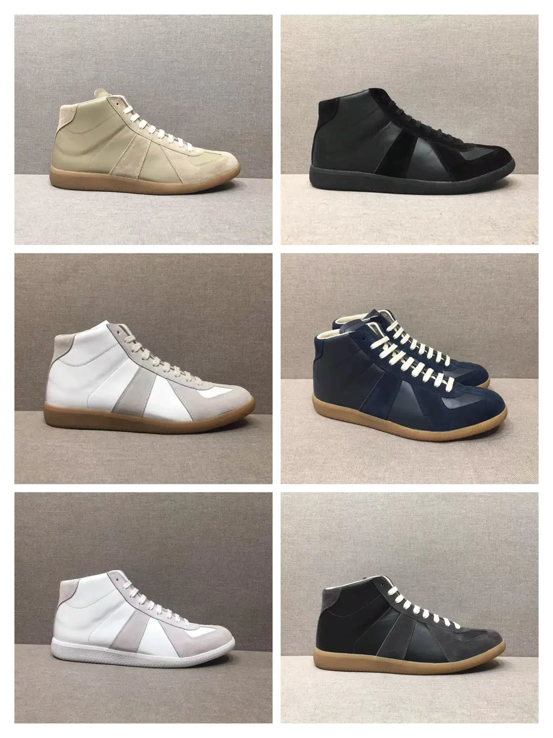 Large size tide shoes German training shoes men's shoes fashion in the top color combination European and American wind simple hundred with mm sports casual shoes