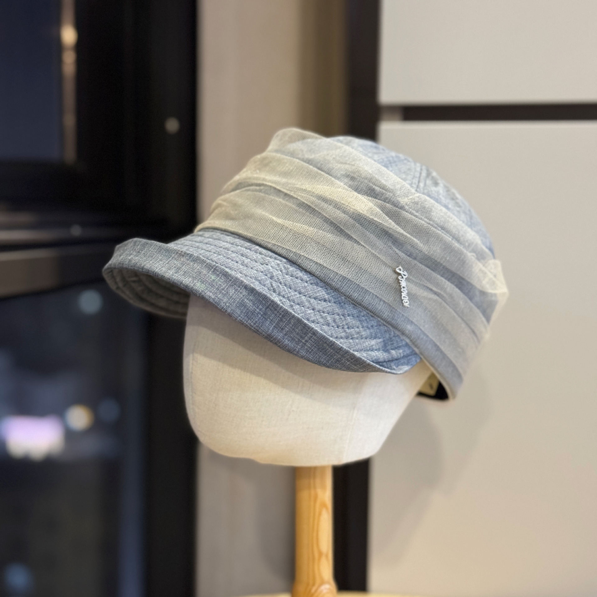 Korean-Style Retro Casual Versatile Beret for Women, Summer Lightweight Breathable Gauze Sun Protection Hat, Niche Artistic Painter Hat Trend